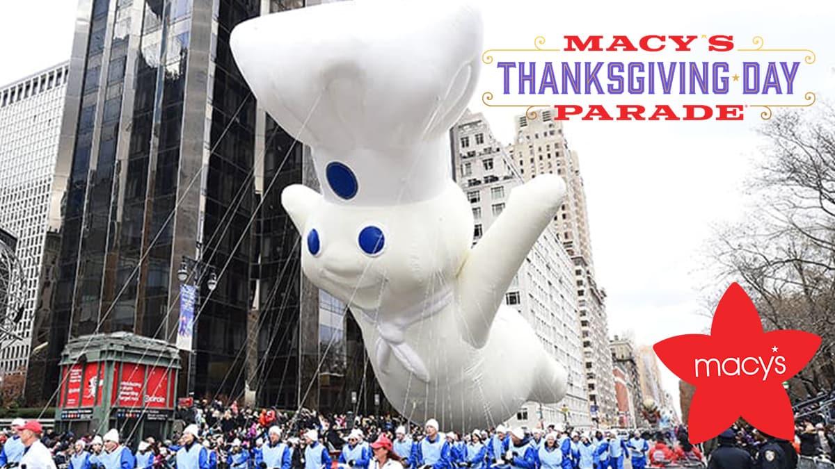 Pillsbury Doughboy balloon at Macy’s Thanksgiving Day Parade™