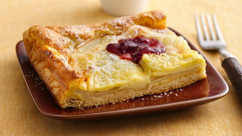 Pear-Havarti Crepe Squares